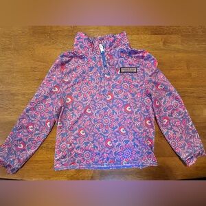 Vineyard Vines The Shep Shirt Kids Floral Quarter-Zip Pullover